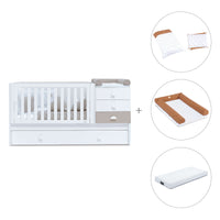 Lettino trasformabile 70x140 cm bianco/beige · Sero Bubble K554-M7753