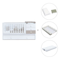 Lettino trasformabile 70x140 cm bianco/beige · Sero Bubble K554-M7753