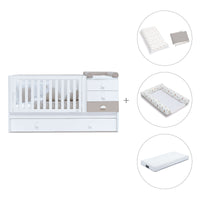 Lettino trasformabile 70x140 cm bianco/beige · Sero Bubble K554-M7753