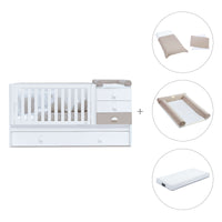 Lettino trasformabile 70x140 cm bianco/beige · Sero Bubble K554-M7753