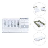 Lettino trasformabile 70x140 cm bianco/grigio · Sero Bubble K554-M7778