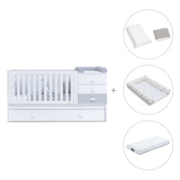 Lettino trasformabile 70x140 cm bianco/grigio · Sero Bubble K554-M7778