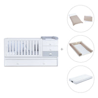 Lettino trasformabile 70x140 cm bianco/grigio · Sero Bubble K554-M7778