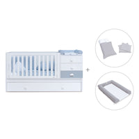 Lettino trasformabile 70x140 cm bianco/blu · Sero Bubble K554-M7741