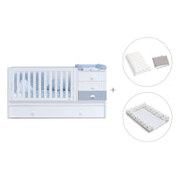 Lettino trasformabile 70x140 cm bianco/blu · Sero Bubble K554-M7741