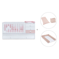 Lettino trasformabile 70x140 cm bianco/rosa · Sero Bubble K554-M7742