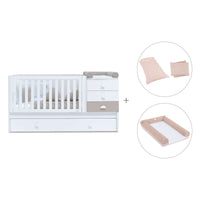 Lettino trasformabile 70x140 cm bianco/beige · Sero Bubble K554-M7753