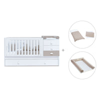 Lettino trasformabile 70x140 cm bianco/beige · Sero Bubble K554-M7753