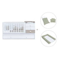 Lettino trasformabile 70x140 cm bianco/beige · Sero Bubble K554-M7753