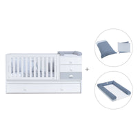 Lettino trasformabile 70x140 cm bianco/grigio · Sero Bubble K554-M7778