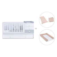 Lettino trasformabile 70x140 cm bianco/grigio · Sero Bubble K554-M7778