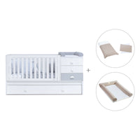 Lettino trasformabile 70x140 cm bianco/grigio · Sero Bubble K554-M7778