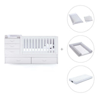 Lettino trasformabile 70x140 cm bianco · Sero Joy K559