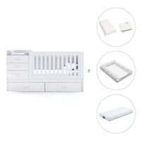 Lettino trasformabile 70x140 cm bianco · Sero Joy K559