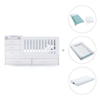 Lettino trasformabile 70x140 cm bianco · Sero Joy K559