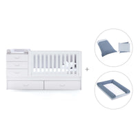 Lettino trasformabile 70x140 cm bianco · Sero Joy K559