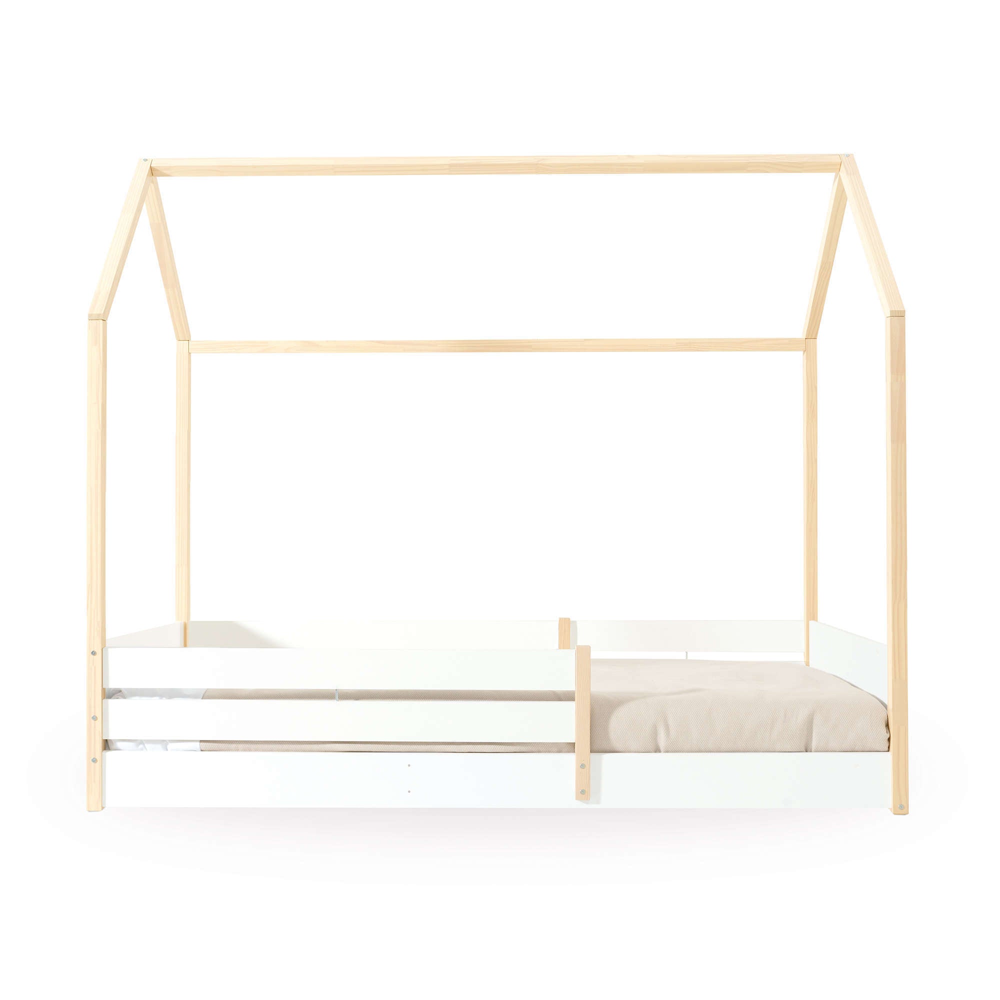 Letto-cassetta Montessori 90x200 cm legno/bianco · Sogni XL NB2000