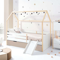 Letto-cassetta Montessori 90x200 cm legno/bianco · Sogni XL NB2000