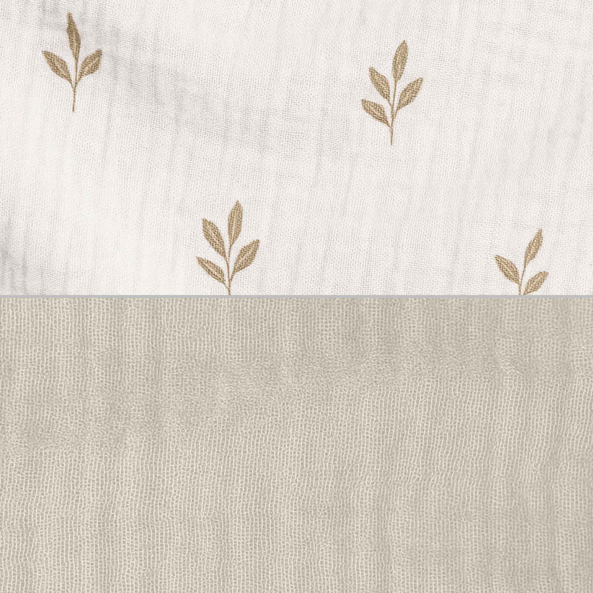 Riduttore per neonato (con cuneo antireflusso) foglie beige · Nandina 666C-116