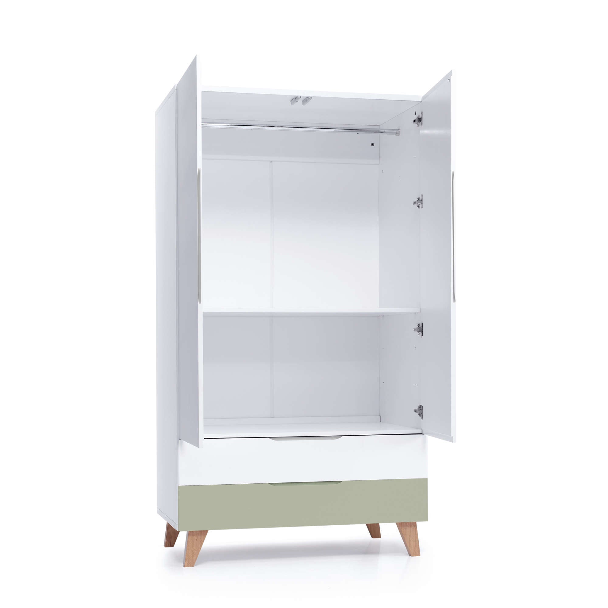 Armadio bambini nordico 110 cm con gambe legno · Lifestyle A347R