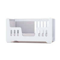 Cuna cama evolutiva de 70x140 color gris y blanco
