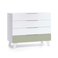 Cassettiera bambini (4 cassetti) stile nordico bianco · Style D247