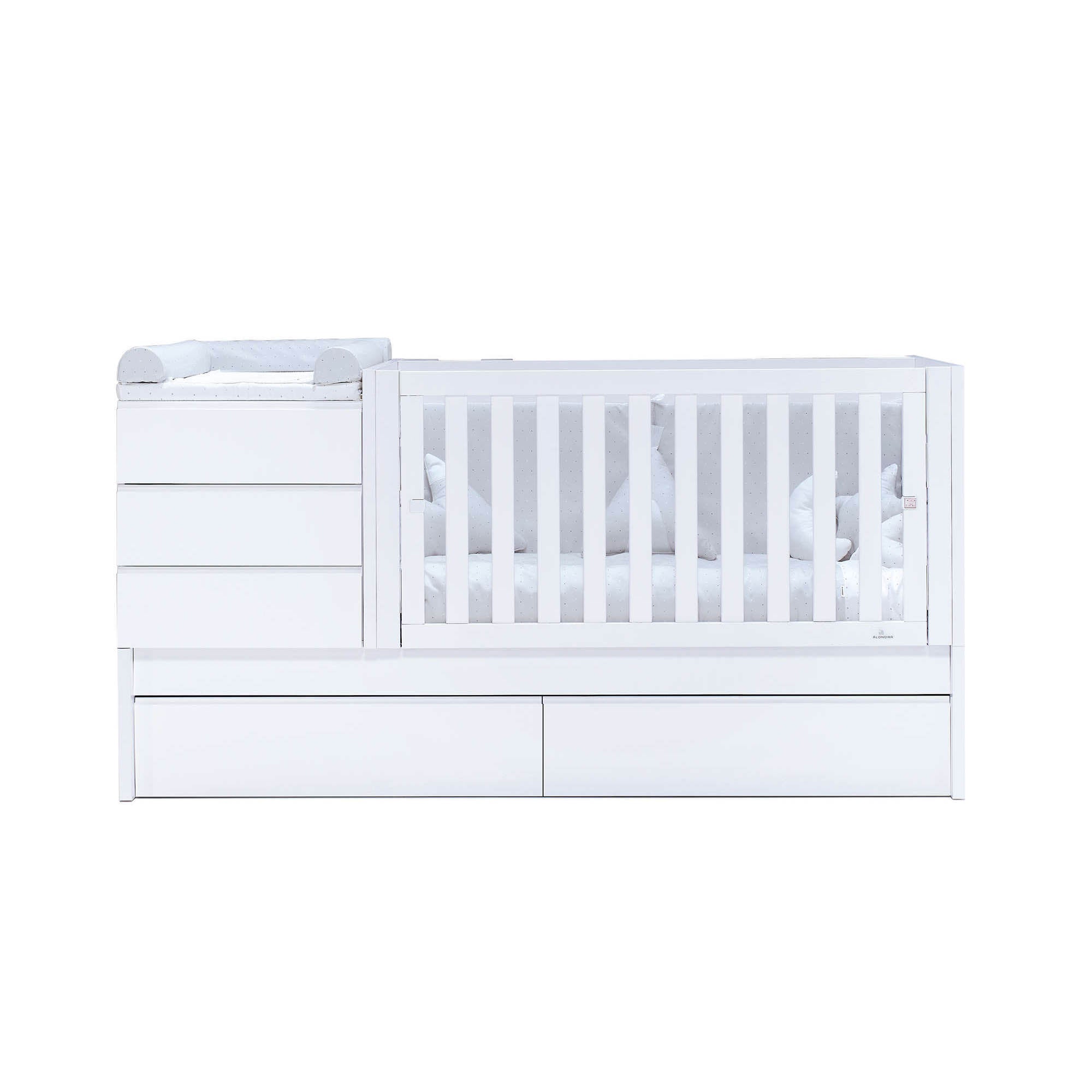 Lettino trasformabile (70x140 cm) bianco · Sero Kubo K551