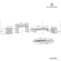 Lettino trasformabile 70x140 cm bianco · Sero Joy K559