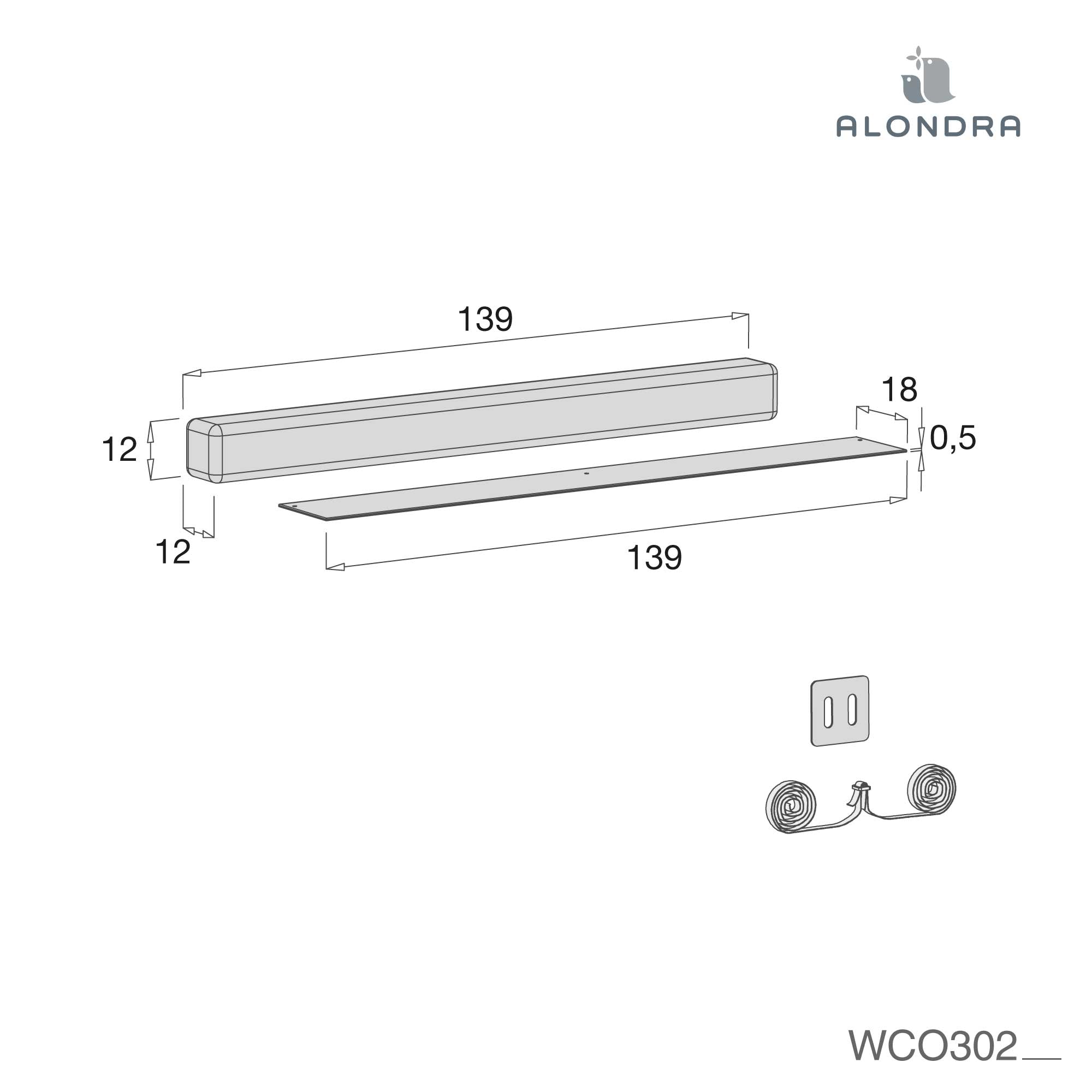 Kit di co-sleping lettini Auna 70x140 cm · WCO302-70