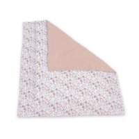 Piumino nordico culla 55x70 cm/60x80 cm (reversibile) foglie rosa · Liberty 1304A-132