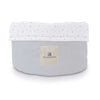 Cestino portasaponi trapuntato bambini grigio con stele · Delphin 614-134