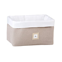 Cesta cajón infantil portacolonias para cuna convertible color beige