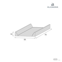 Fasciatoio 50x70 cm marrone per cassettiera · Arena 635-153