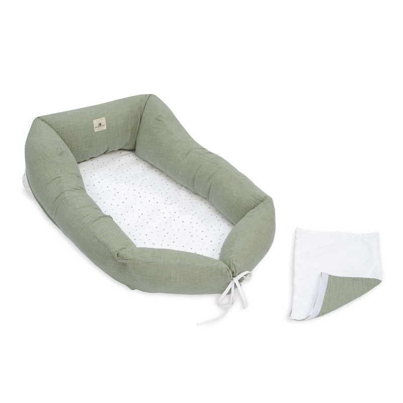 Riduttore per neonato (con cuneo antireflusso) verde-oliva · Mist 666C-156