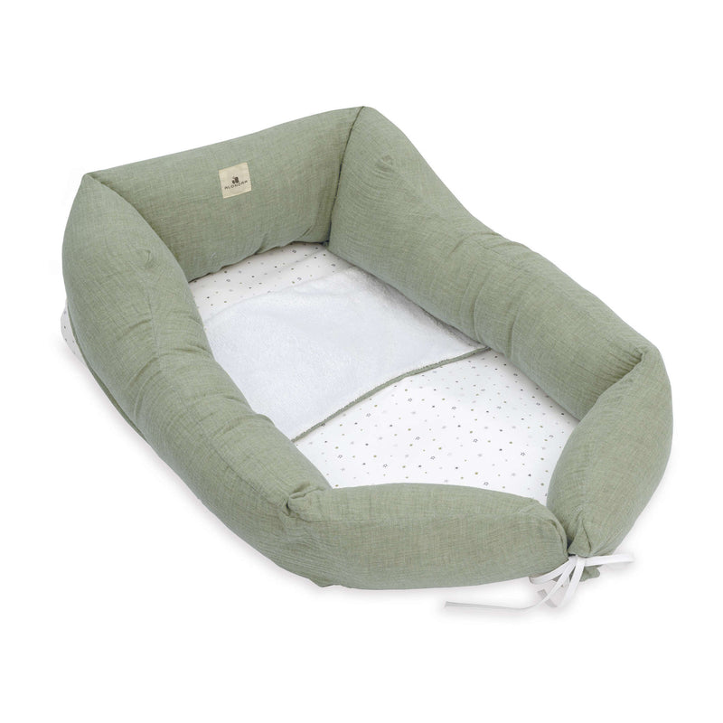 Riduttore per neonato (con cuneo antireflusso) verde-oliva · Mist 666C-156