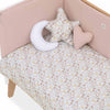 Paracolpi per lettino 70x140 cm (reversibile) foglie rosa · Liberty 627A-132