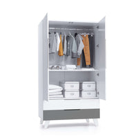 Armadio bambini (2 porte/2 cassetti) stile nordico · Style A347