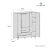 Armadio per bambini (3 porte) con gambe in legno · A447R Nomad Plus+