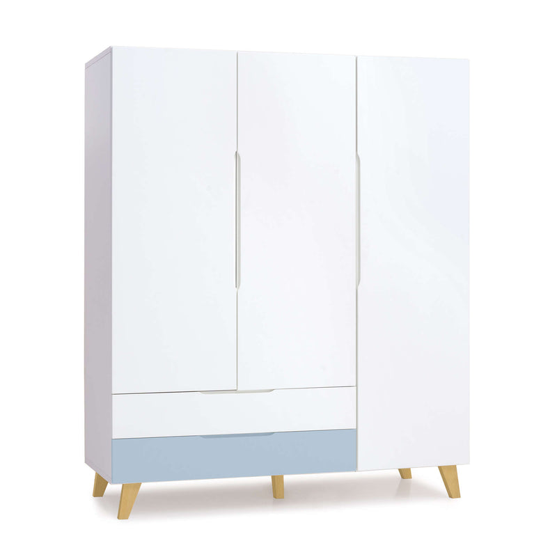 Armadio per bambini (3 porte) con gambe in legno · A447R Nomad Plus+