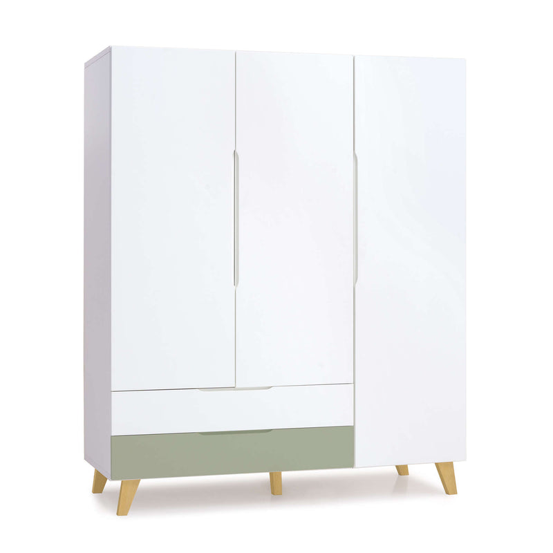 Armadio per bambini (3 porte) con gambe in legno · A447R Nomad Plus+