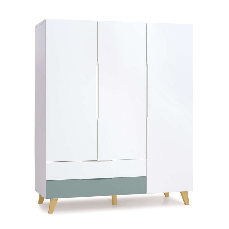 Armadio per bambini (3 porte) con gambe in legno · A447R Nomad Plus+