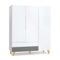Armadio per bambini (3 porte) con gambe in legno · A447R Nomad Plus+
