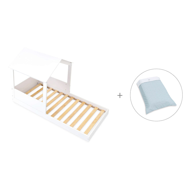 Letto de 90x190 cm Montessori con casetta · Bianca Tre QT664