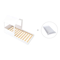 Letto de 90x190 cm Montessori con casetta · Bianca Tre QT664