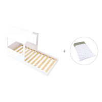 Letto de 90x190 cm Montessori con casetta · Bianca Tre QT664