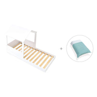 Letto de 90x190 cm Montessori con casetta · Bianca Tre QT664