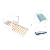 Letto de 90x190 cm Montessori con casetta · Bianca Tre QT664