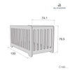 Lettino-letto bambini (2in1) 70x140 cm bianco · C160