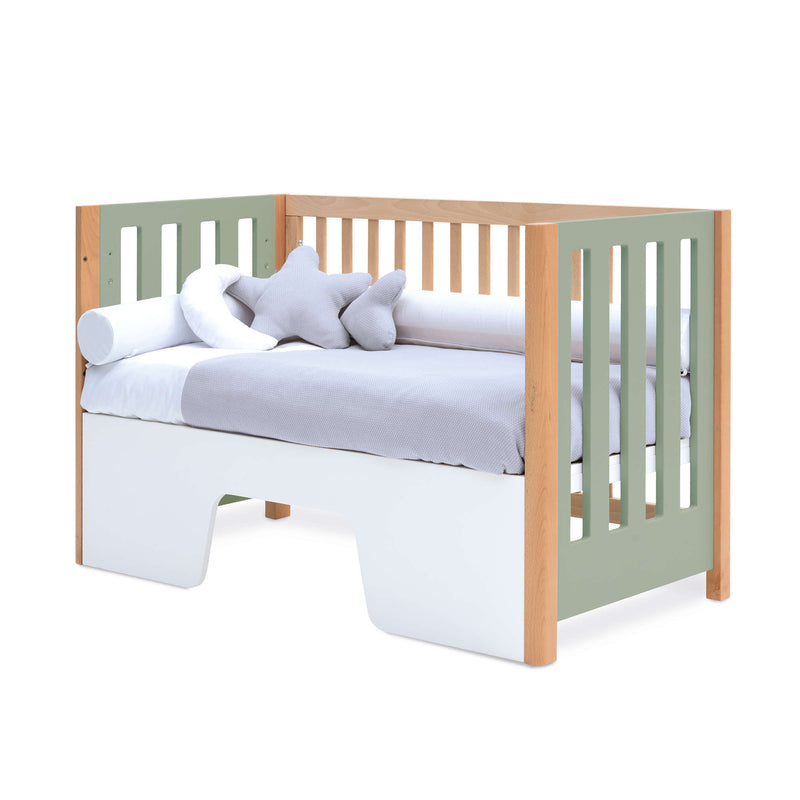 Lettino co-sleeping 60x120 cm (5in1) legno/verde oliva · Occa C166-M9556