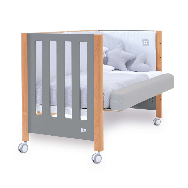 Lettino co-sleeping 60x120 cm (5in1) legno/grigio · Occa C166-M9558